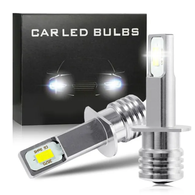 Paar H1 LED Nebel Scheinwerfer Kit Fern-/Abblendlicht Birnen Halogen Auto Lampen