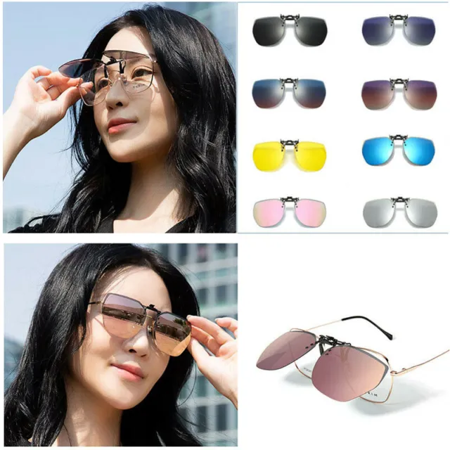 Flip Up Clip on Sunglasses Polarized Glasses Driving Anti Glare Men Women UV400 2