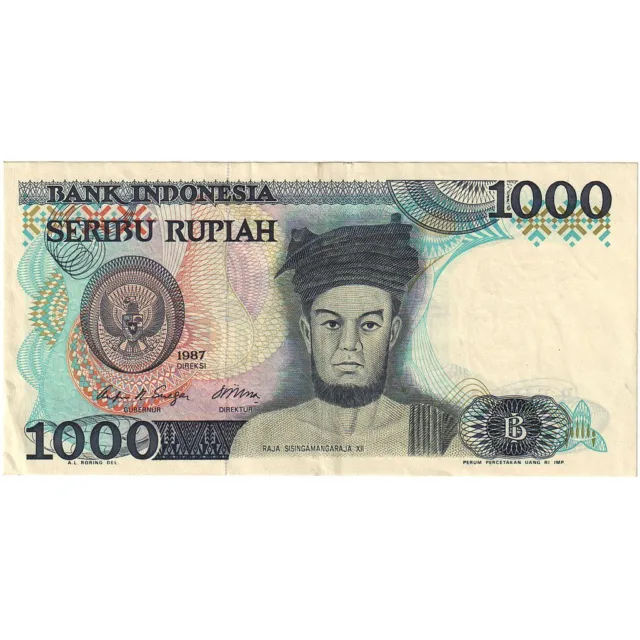 [#196352] Indonesia, 1000 Rupiah, 1987, KM:124a, EF(40-45)