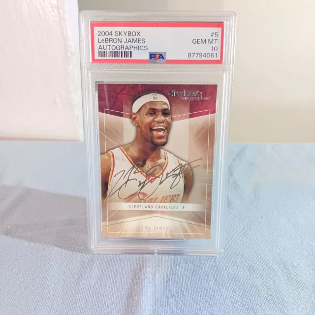 2004 Lebron James Skybox Autographics PSA 10 GEM MINT Card Cleveland 🔥