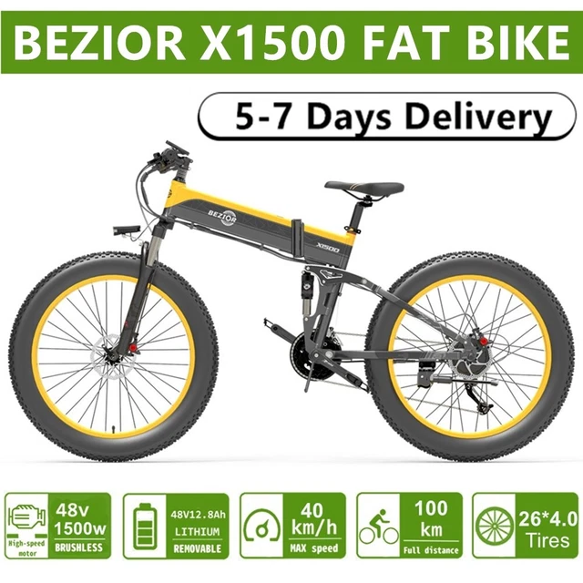 Bezior X500 Pro Mountain Bike Pieghevole Elettrica US EU UK Free