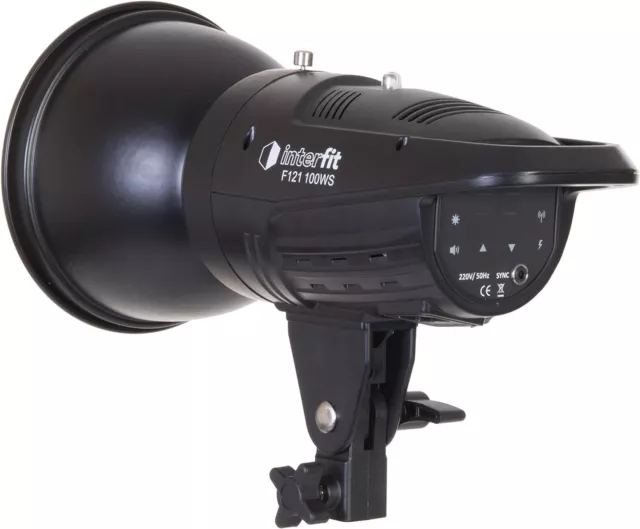 Interfit F121 100W Head, Reflector & Umbrella Studio Flash Photography Kit 3