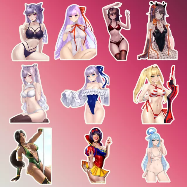 10 pcs NFSW Sexy Sticker Pack. naked anime. Sexy Girls Hentai, naked girl 3 inch