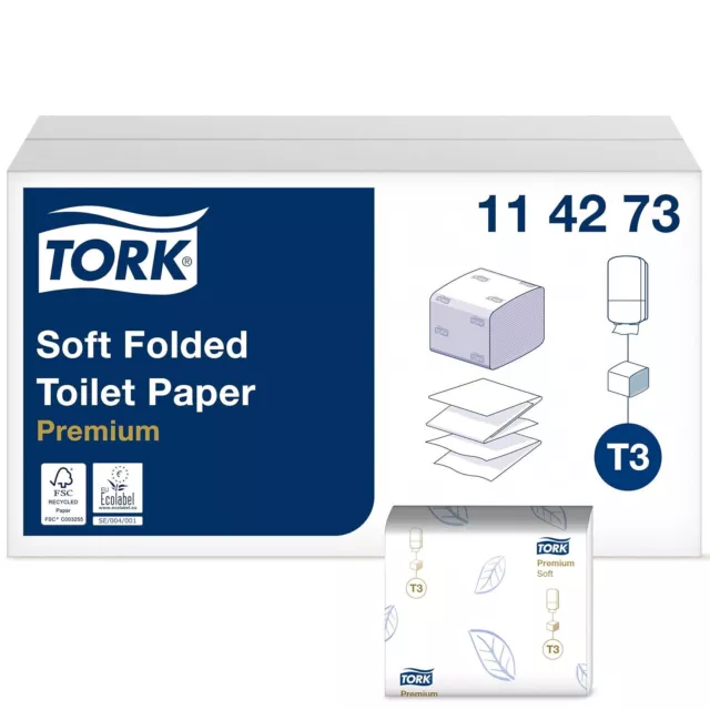 Tork 114273 Einzelblatt Toilettenpapier Premium für Tork  30 x 252 Blatt