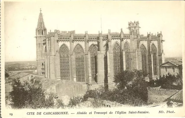 CPA - AUDE - CARCASSONNE, Abside et transept de l'Eglise Saint-Nazaire