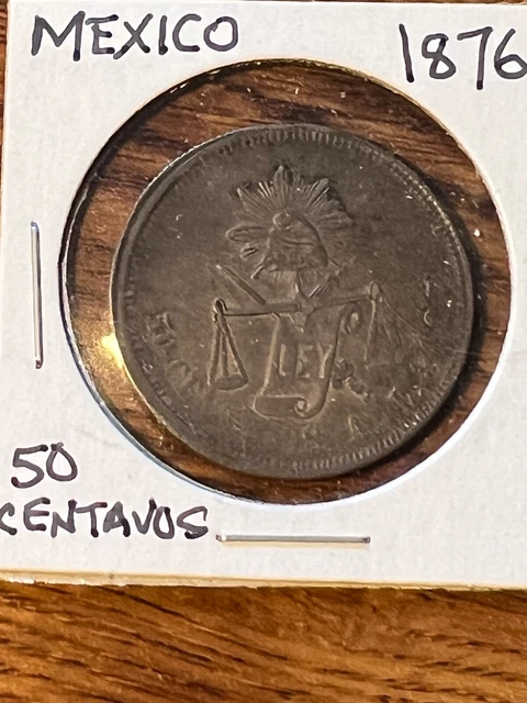 Mexico 1876 50 Centavos..high Grade..