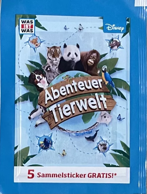 25 Sticker - Abenteuer Tierwelt WAS IST WAS 5 Packungen Sammelsticker REWE 2016