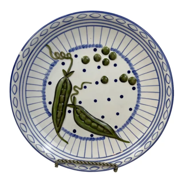 Jay Willfred Embossed Vegetable Green Beans and Peas Plate Andrea by Sadek