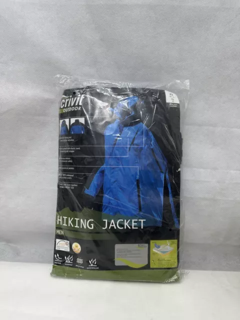 Crivit Outdoor Hiking Waterproof Jacket Men’s Size 42 Blue BNIP