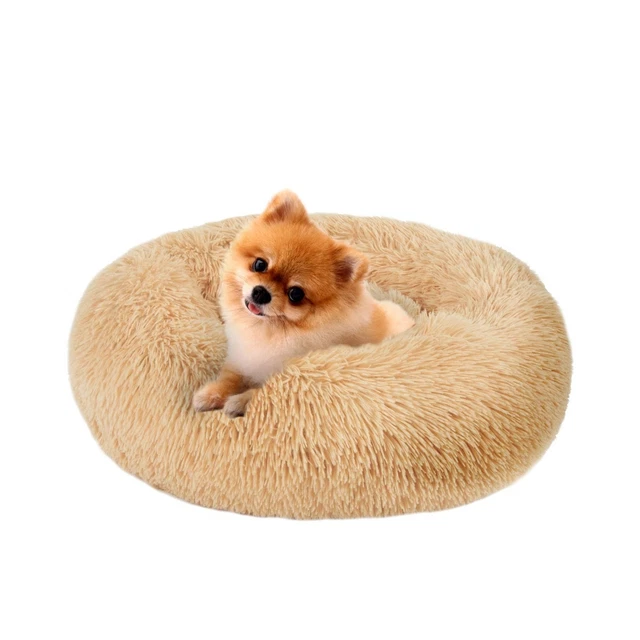MFOX Calming Dog Bed (L) for Small Dogs Bed Faux Fur Donut Cuddler U... All Sale