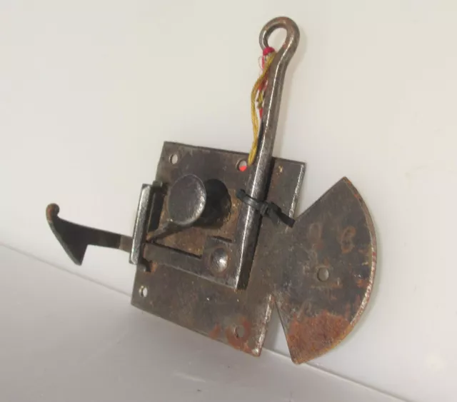 Georgian Wrought Iron Door Lock Latch Victorian Antique Old Barn Cottage 3