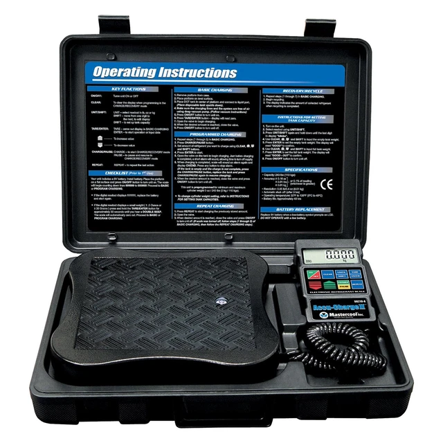 Accu-Charge II 240 lb Electronic Refrigerant Charging Scale w Bluetooth