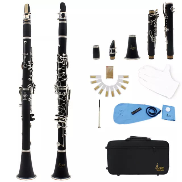 Bb Clarinet 17 Keys with Case Orchestra Musical Instruments for Adults Beginners