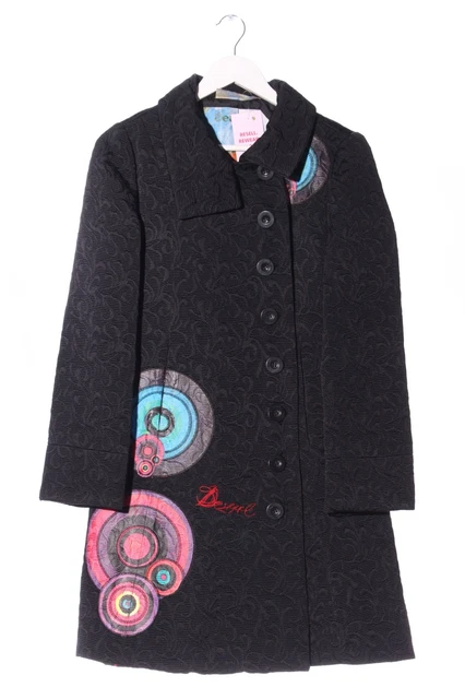 DESIGUAL MANTEAU MI SAISON Dames T 40 noir rose bleu style