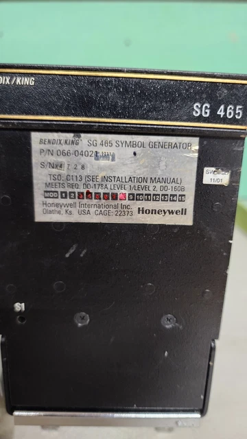 P/N: 066-04021-1111 BENDIX/KING SG-465 Symbol Generator