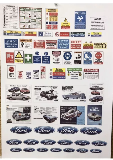 1/18 diorama ford Themed Garage And Advertising  posters 0022