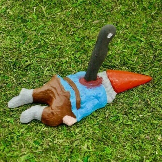 Funny Garden Gnome Statue Resin Home Yard Lawn Ornament Figure Sculpture Decor