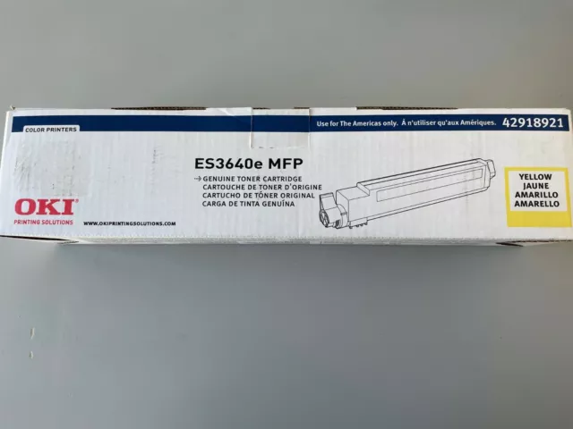 OKIDATA ES-3640e OEM Yellow Toner Cartridge Item #42918921