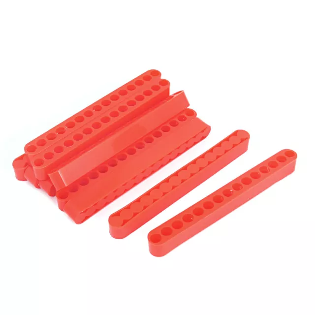 10 Pz 126mm Lunghezza 7mm dia 15 fori porta-punta per cacciaviti blocco rosso