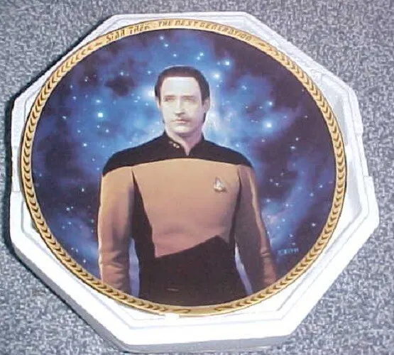 Star Trek Data The Next Gen. 5th Anniversary Hamilton Collectors Plate#3354E