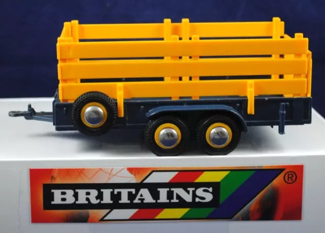 Britains 1:32 Farm 9555 BLUE SALOP ANIMAL LOW-LOADER LIVESTOCK Transport Trailer