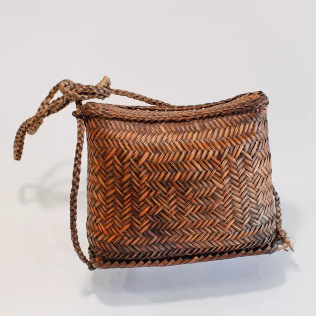 Vintage Leather South America Handmade Purse Slide off Top