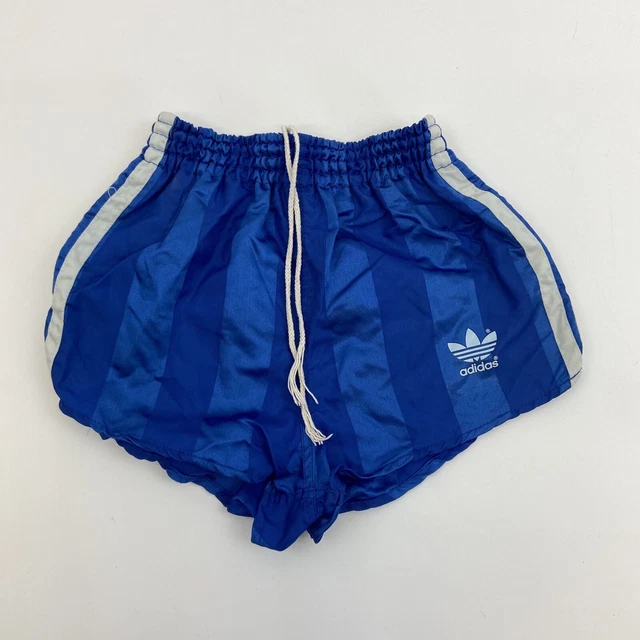 Rari pantaloncini vintage anni '80 originali Adidas Sprinter nylon lucido D128 A2