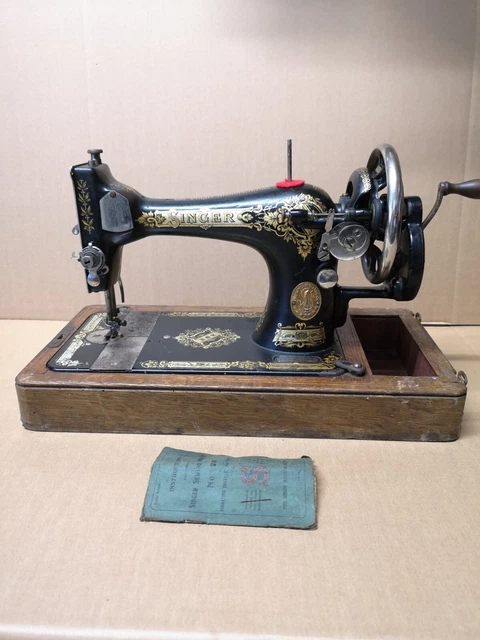 SINGER 28K HAND Crank Sewing Machine Vintage Antique 1734 £64.79 ...