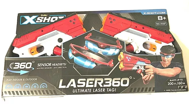 2019 Zuru X-Shot Laser 360° Ultimate Laser Tag Game Red White #36280 New