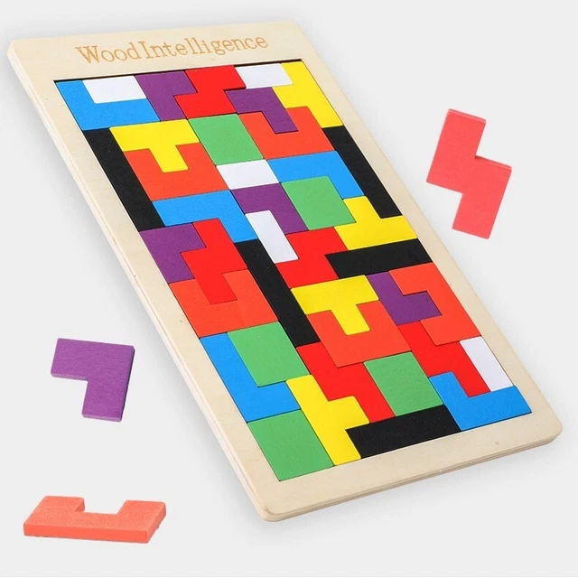 Tetris Duell Spiel - 108 Teile + 20 Karten - Logikspiel Ab 6 Jahren Für Kinder & Erwachsene