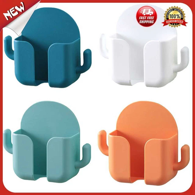 es Wall Mounted Storage Stand Holder with Hooks for Home Office Hotel Nail Free