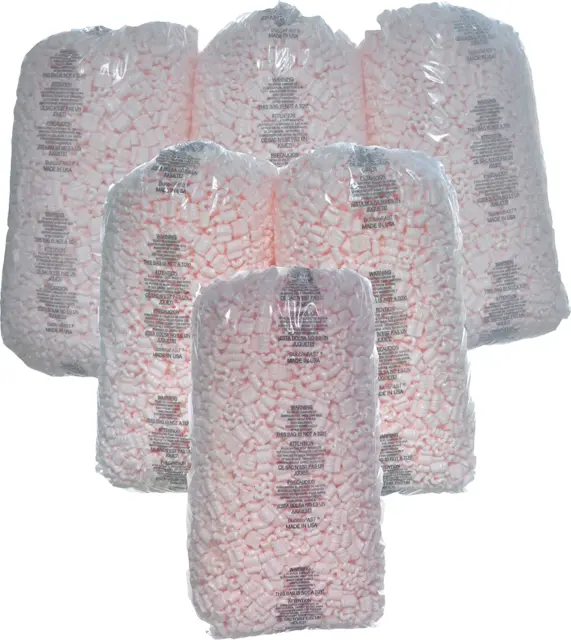 Brand 21 Cu. Ft. (135 Gallons) Pink anti Static Packing Peanuts Popcorn (3.5 Cu