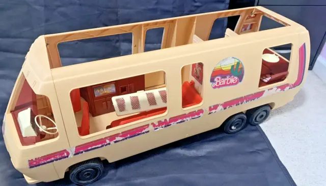 Vintage 1976 Barbie Star Traveler RV Motor Home Camper Bus Cream