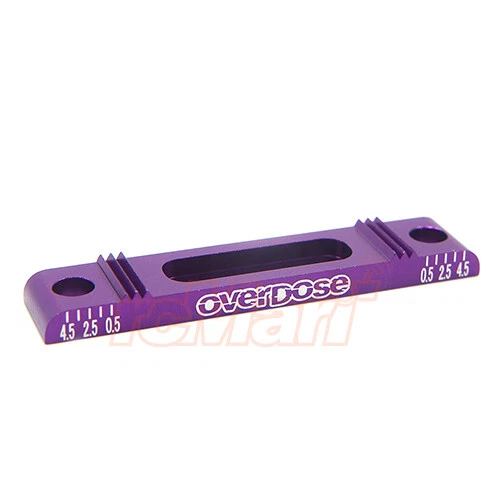 Overdose Aluminum Adjustable Suspension Mount Base +0.5 Deg Purple For Vacula II