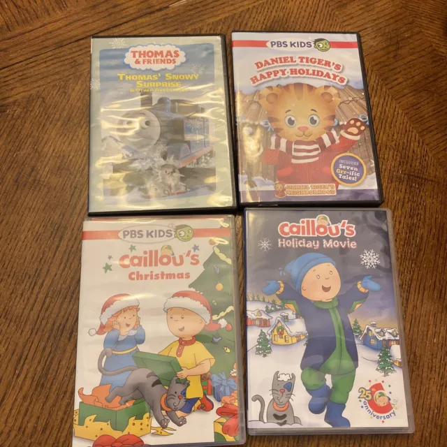 PBS KIDS LOT Of 4 DVDs Christmas: Thomas, Daniel Tiger Caillou's Winter ...