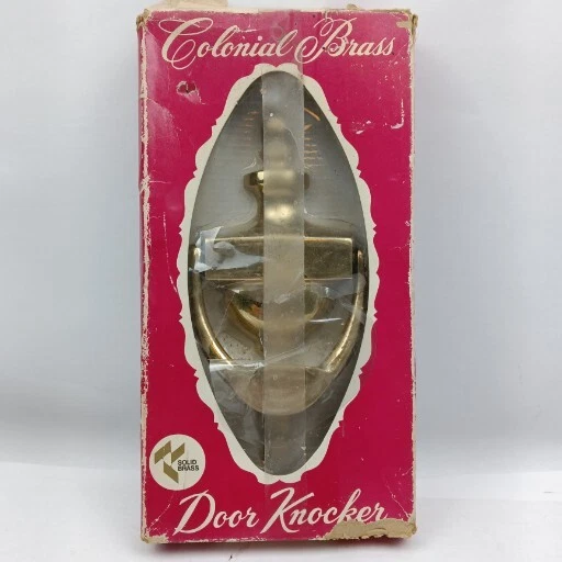 Vintage UNUSED Sears Craftsman 9-5751 Traditional Solid Brass Door Knocker .
