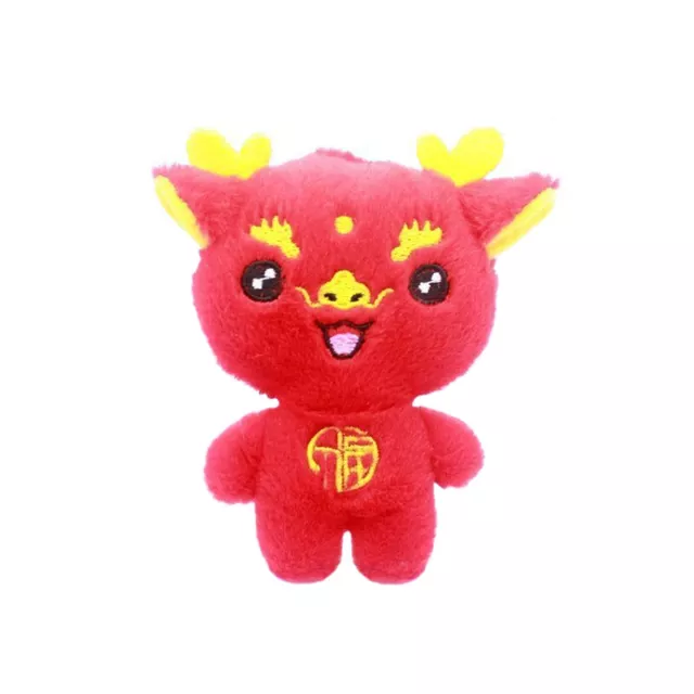 Cute Zodiac Dragon Plush Keychain Stuffed Mascot Doll Toy Pendant Backpack Decor