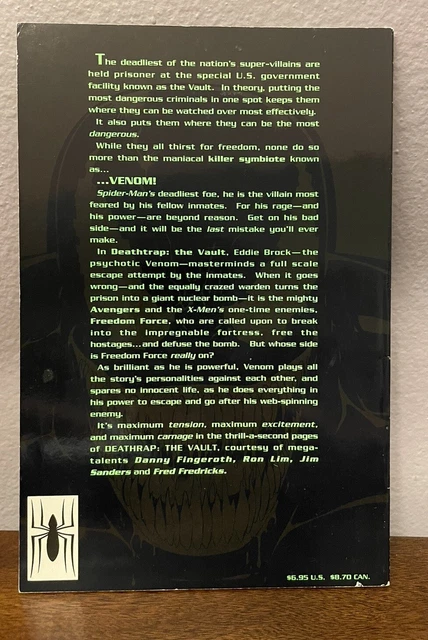 Venom: Deathtrap: The Vault March 1993 Marvel Comics TPB/Graphic Novel | F+ 2