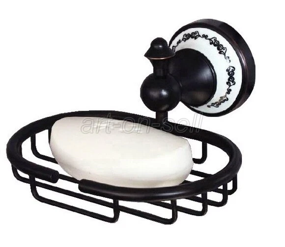 Oil Rubbed Bronze Wall Mounted Bathroom Soap Dish Storage Basket Holder aba062