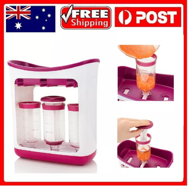 Baby Feeding Food Squeeze Pouches Toddler Station Infant Fresh Fruit Puree Maker