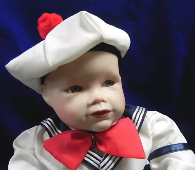 'MATTHEW' Porcelain Doll by Yolanda Bello 1987, Cute Little Sailor, Very Nice