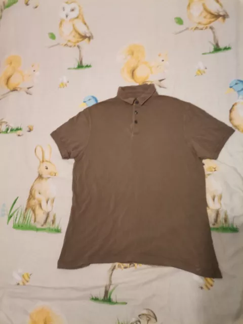 Polo da uomo Barbour Land Rover Defender top cachi beige verde taglia UK media
