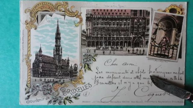 CPA BELGIQUE - Souvenir de BRUXELLES