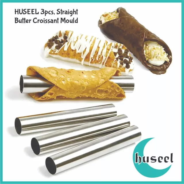 HUSEEL 3pcs, Straight Butter Croissant Mould