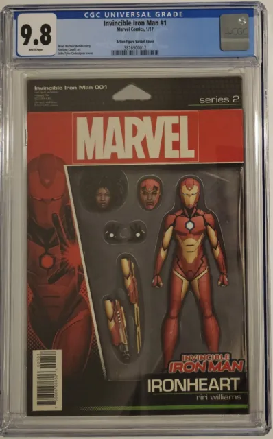 Invincible Iron Man #1 Action Figure Variant Iron Heart (Marvel 2017) CGC 9.8 WP