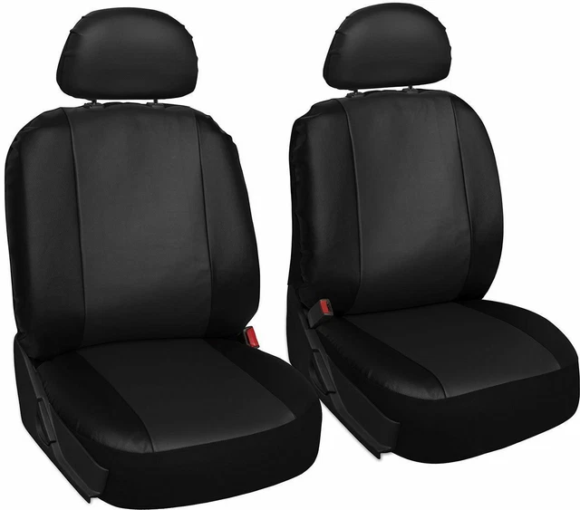FOR FORD GRAND CMAX Leather Look MAYFAIR Black FRONT Car Seat Covers