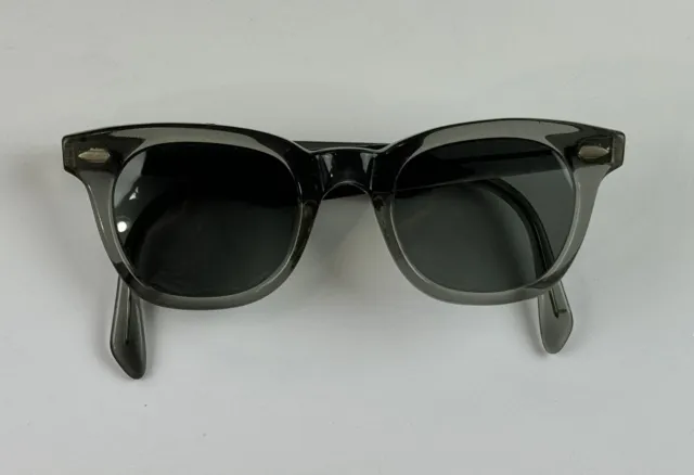 True Vintage American Optical Sunglasses Saratoga Frames AO Gray Smoke Rare JFK