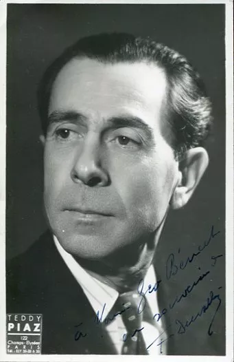 PHOTOGRAPHIE sur carte avec AUTOGRAPHE de l'acteur Frédéric DUVALLES