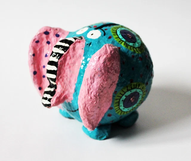 SPARDOSE - Elefant - "Pop Art" - 10,0 x 13,0 x 11,0 cm - unbenutzt