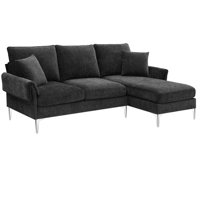 84& CONVERTIBLE SECTIONAL Sofa, L Shaped Couches with Reversible Chaise